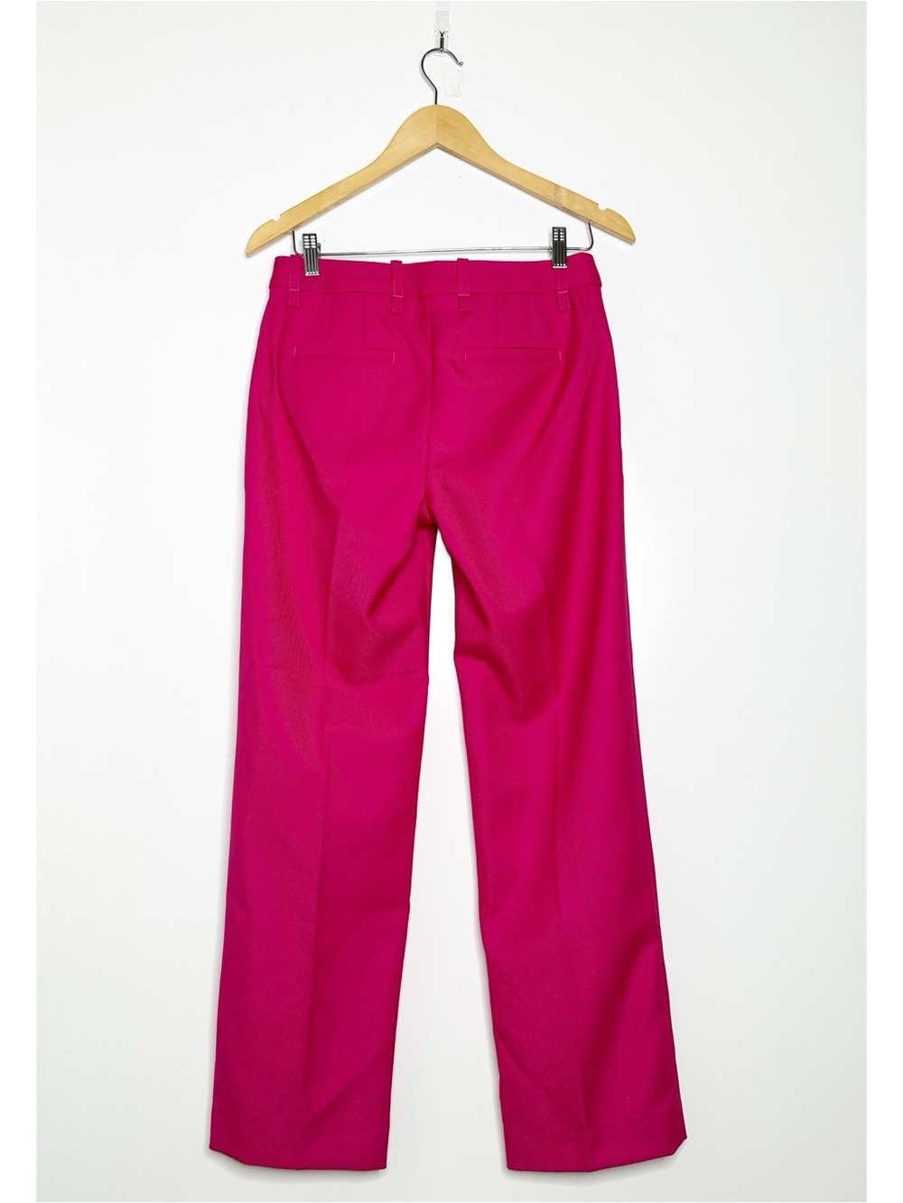Banana Republic Fuchsia Pink Lido Straight Leg Wool Pants Size 2 Short - Picture 3 of 9